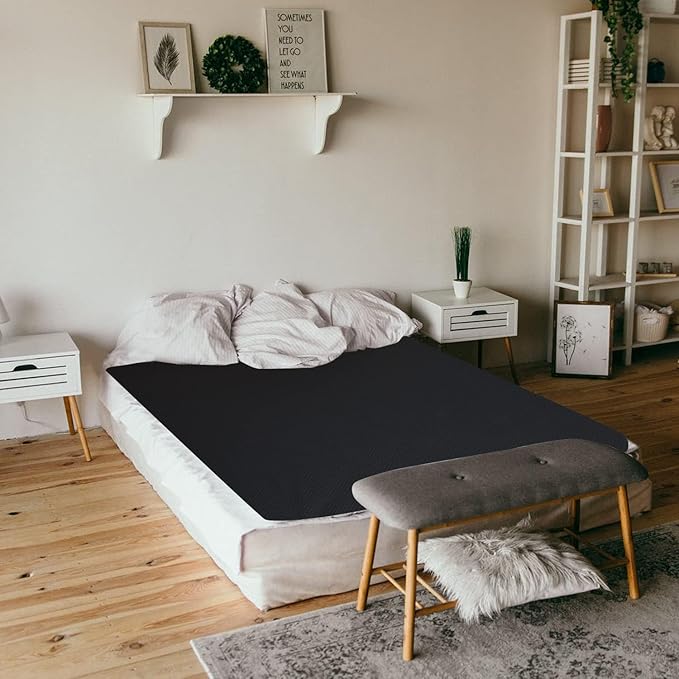 Grounding Mat Sleep Mat Kit, Grounding Mattress Cover Mat Grounding Mat Earth Connected Conductive Carbon Leatherette for Better Sleep, Relieve Pain 54‘’ * 71‘’