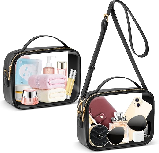 KETIEE Clear Crossbody Bag, Stadium Approved Clear Purse Bag for Concerts Sports Events Festivals