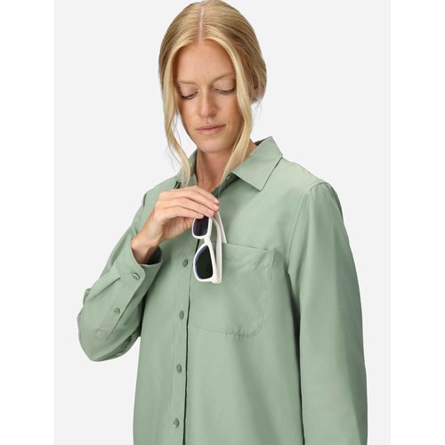MARMOT Women's AirExchange UPF 40 Long Sleeve Shirt - Breathable, Moisture Wicking, Agate Green, Small