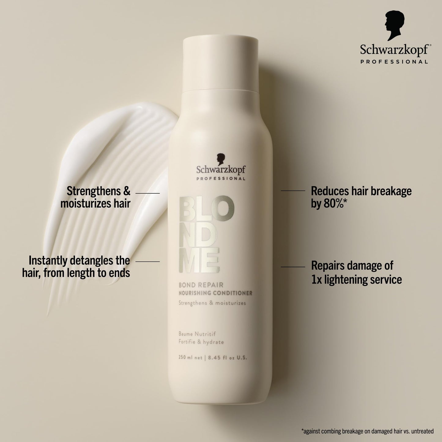 BlondMe Bond Repair Nourishing Conditioner for Blonde Hair | Adds Moisture and Softness | Lightweight, Nourishing & Detangles |F