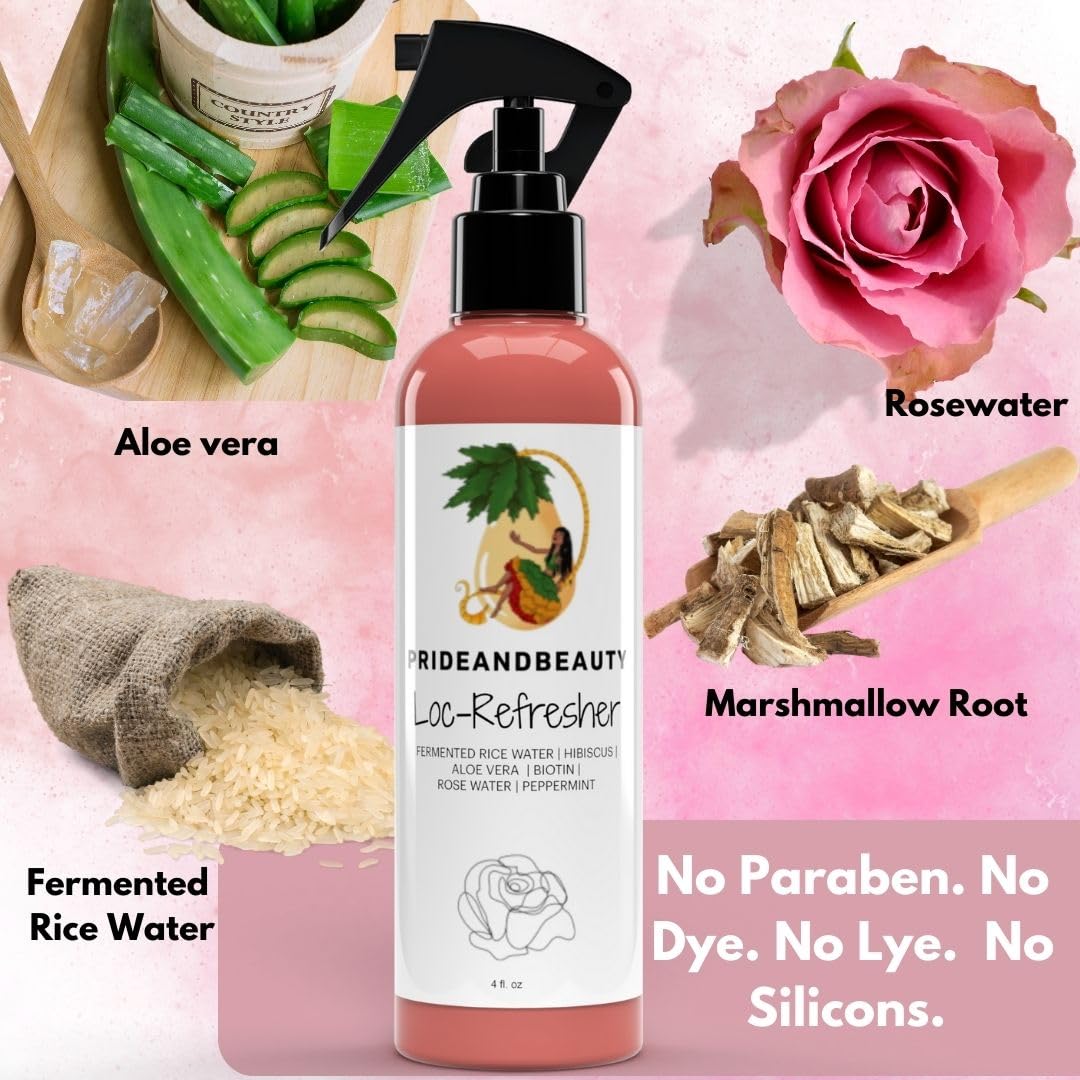 Rose Water For Locs, Dreadlocks, Daily Moisturizing Refreshing Spray, Rose Water For Hair, Rosewater and Peppermint Hair Scalp M