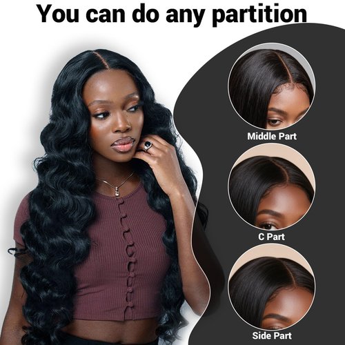 Filelf 13x4 Hd Lace Closure,Invisible Skinlike Swiss Lace Pre-Plucked Hairline Human Hair Frontal Glueless Design Straight Natural Black 12 Inch