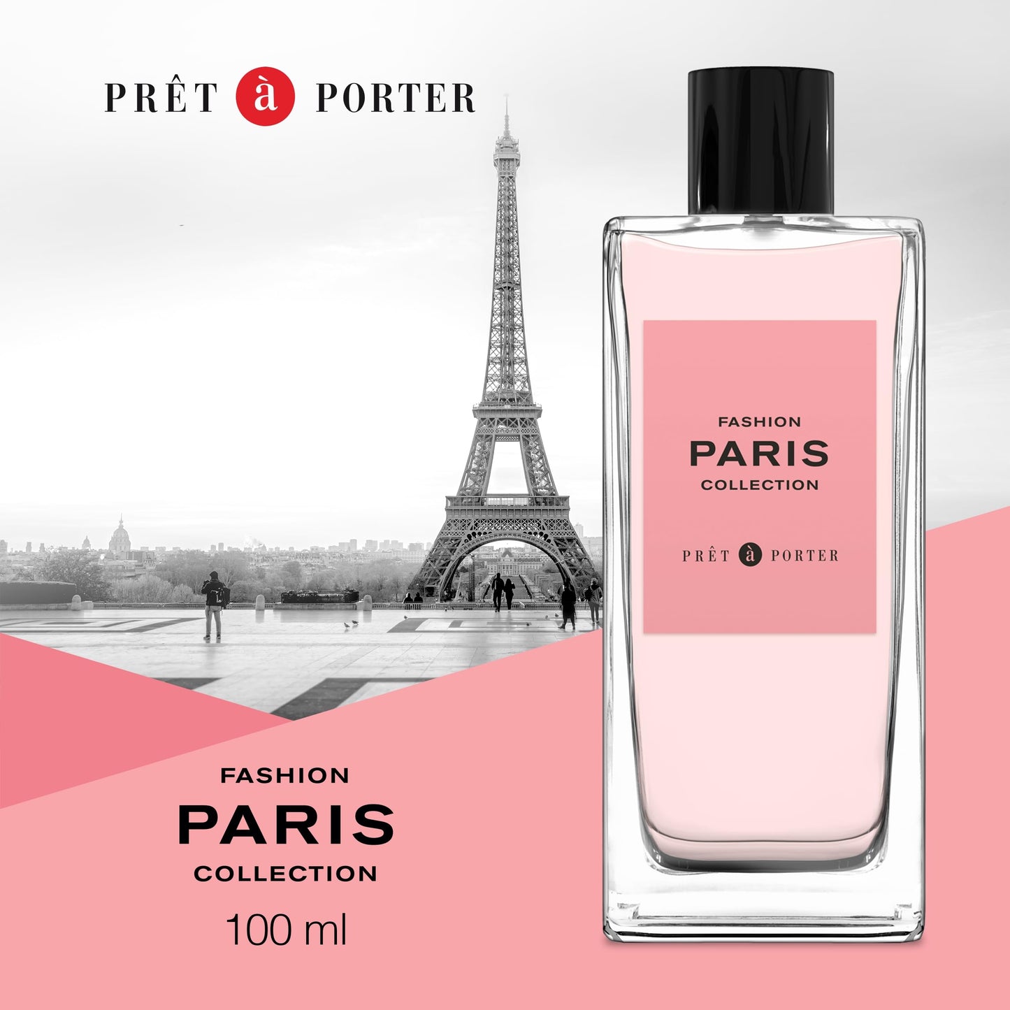 Pret à Porter City Collection Paris Eau de Parfum 100 ml(3.3 oz)(Pack of 1), Notes of Rose, Musk, and Amber, Women's Fragrance, Long Lasting, Everyday Fragrance, Travel Size
