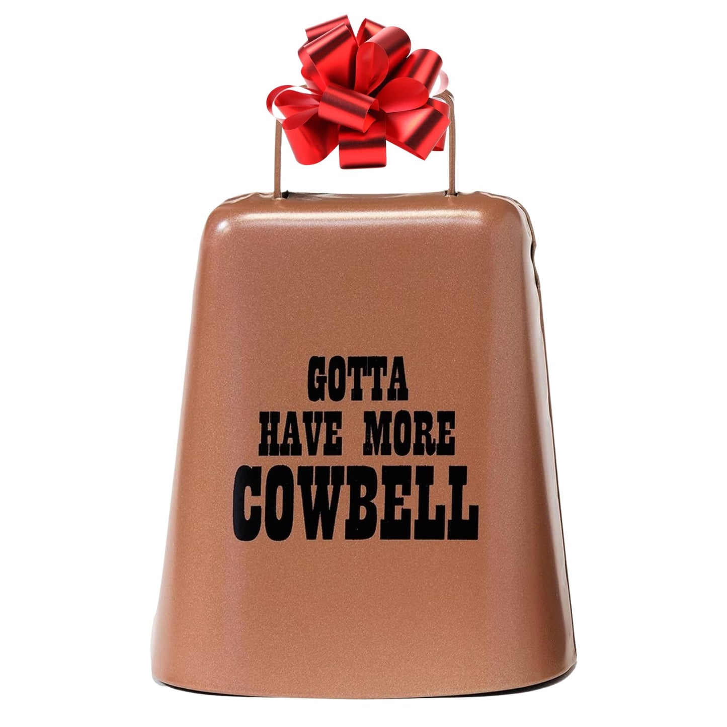 Bevin Bells Gotta Have More Cowbell (Medium) | Kentucky Cow Bell w/Copper Color | Made from Steel | Loud Noise Makers w/Handle |