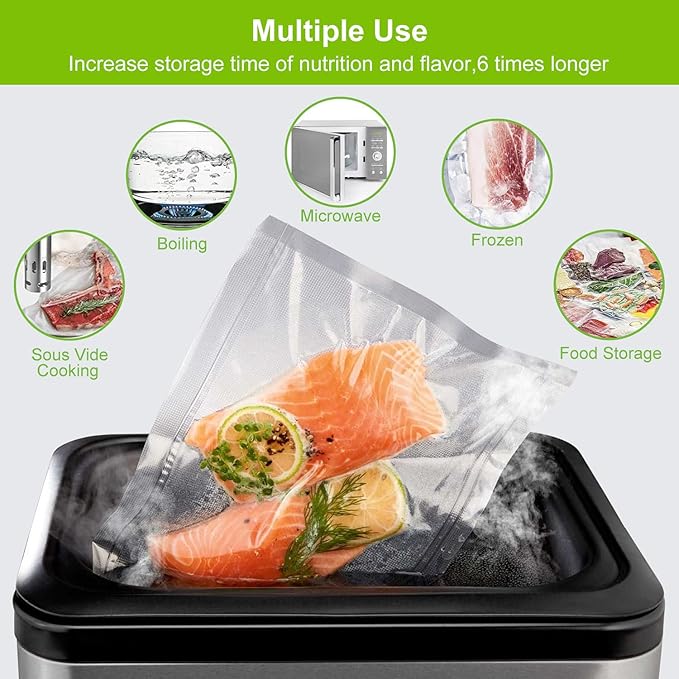 MAGIC SEAL 15'' x 50' Vacuum Sealer Bags Rolls, Extra Wide Textured Food Storage Bags for Meal Prep & Sous Vide, Commercial Grade BPA Free Heavy Duty Vacuum Seal Rolls