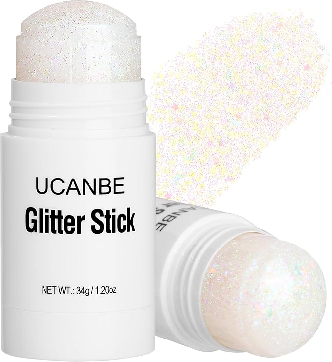 UCANBE White Body Glitter Stick for Singer Concerts Music Festivals, Face Glitter Makeup for Face Body Hair Eyes & Lips, C...