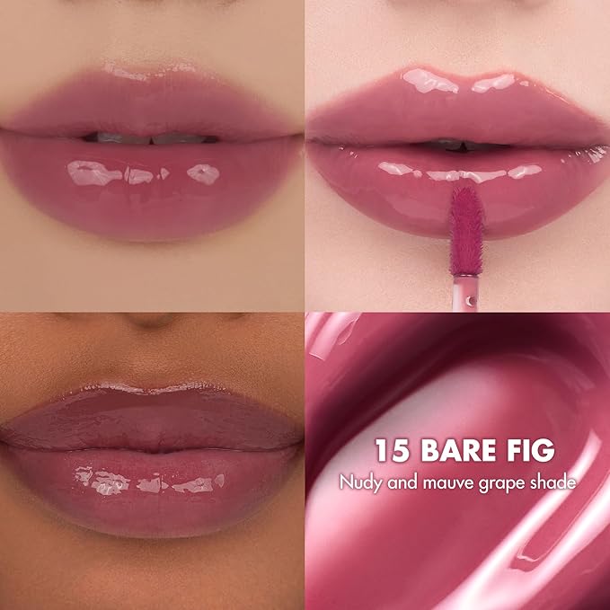 rom&nd THE JUICY LASTING TINT | 15 Bare Fig Lip Gloss | Long-Lasting Plumping Effect, Non-Sticky Shine & Versatile Beauty Essential