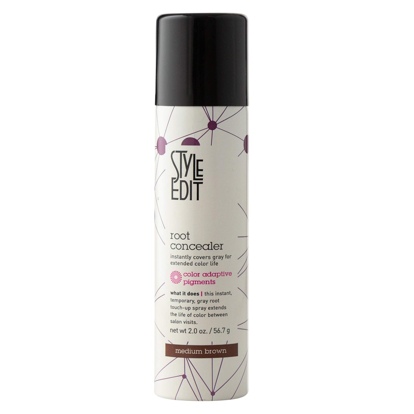 Medium Brown Root Concealer - Touch Up Spray For Medium Brown Hair Color - Temporary Instantly Covers Grey Hair, Pack of 1