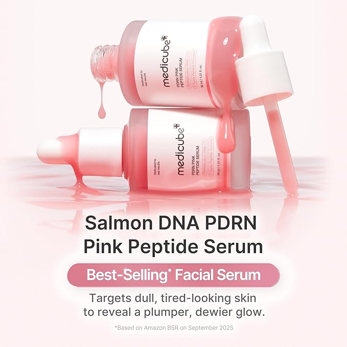 medicube Overnight Renewal Salmon PDRN Duo: Salmon DNA PDRN Pink Peptide Serum and Salmon DNA PDRN Pink Collagen Capsule Cream, Valentines Day Gifts for Her, Skin Care Set