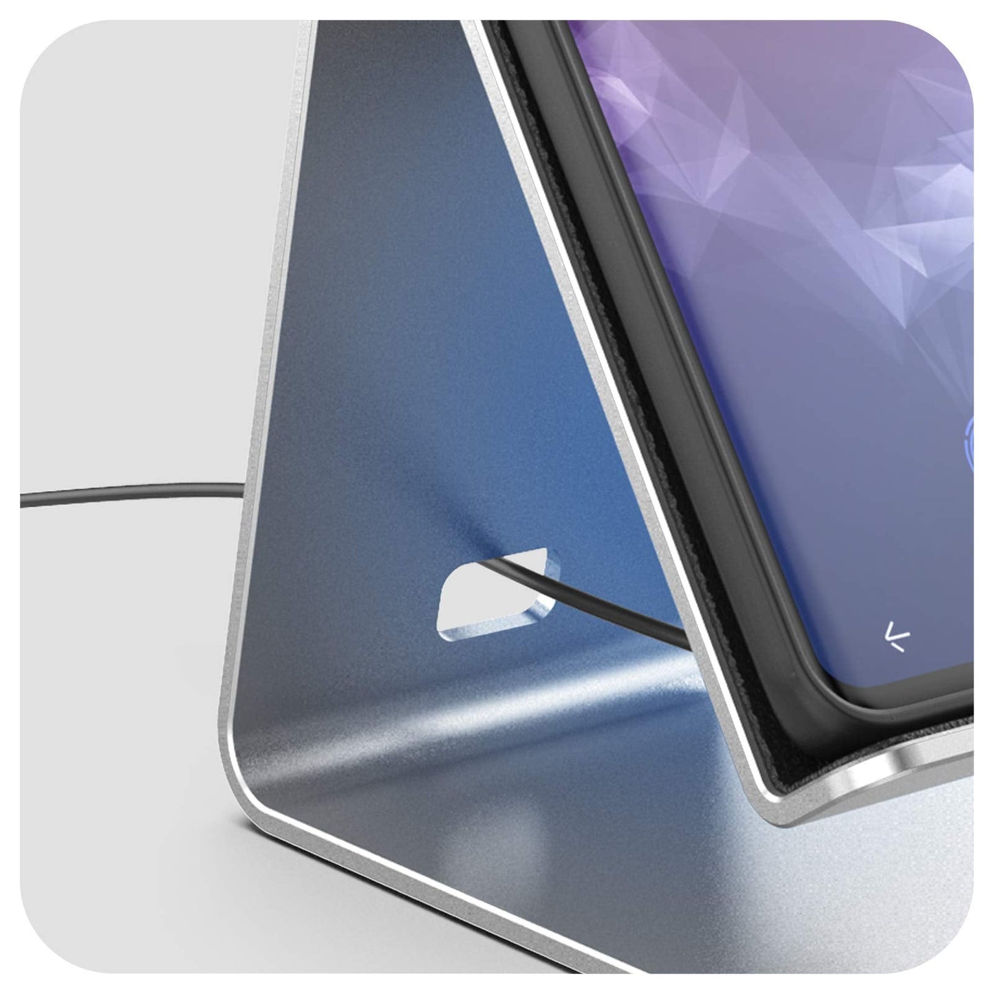 Encased Powerstand Wireless Charging Stand With Dimmable Led Backlights - Desktop Charger For Iphone, Android And Galaxy Phone M
