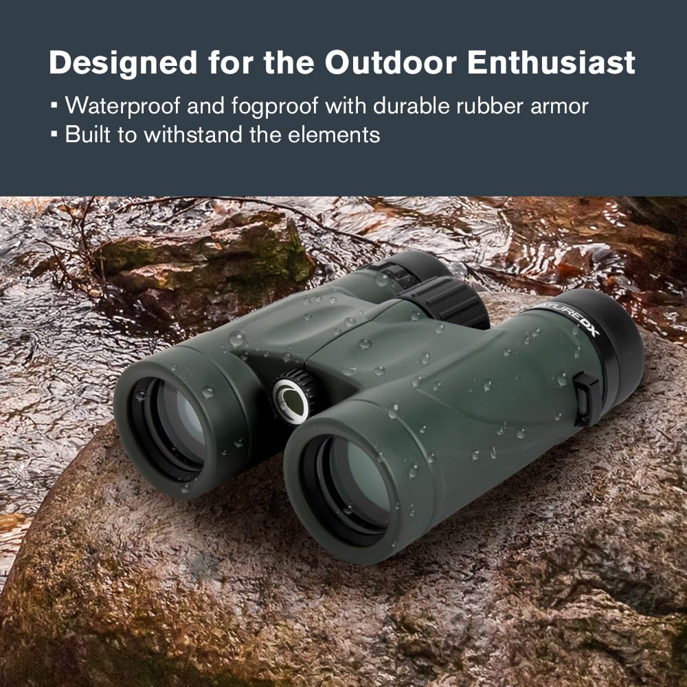 Celestron - Nature Dx 10X32 Binoculars - Ideal For Birding And Outdoors - 32Mm Objective Lenses - Wide 7.4 Field Of View - Bak-4