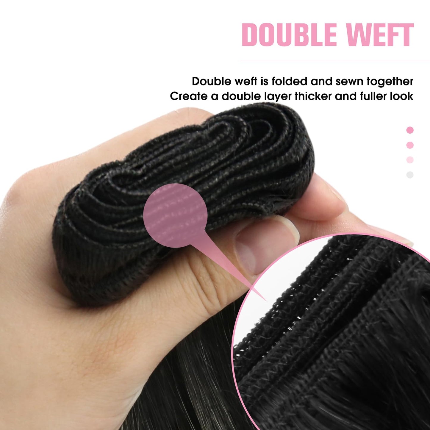 YoungSee Sew in Hair Extensions Real Human Hair Ombre Black Human Hair Extensions Sew in Black Ombre Silver Balayage Soft Real H