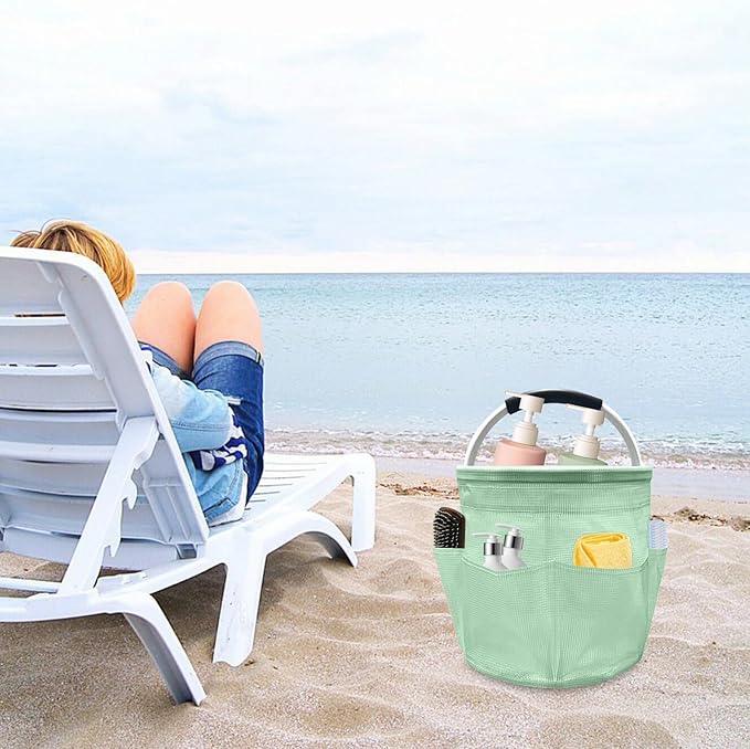 Cleaning Caddy for Cleaning Supplies, 17L Cleaning Supply Caddy with Handle Foldable Cleaning Supplies Organizer Bucket Tool Bag Organizer Cleaning Products Organizers for Home, Garden (Green)