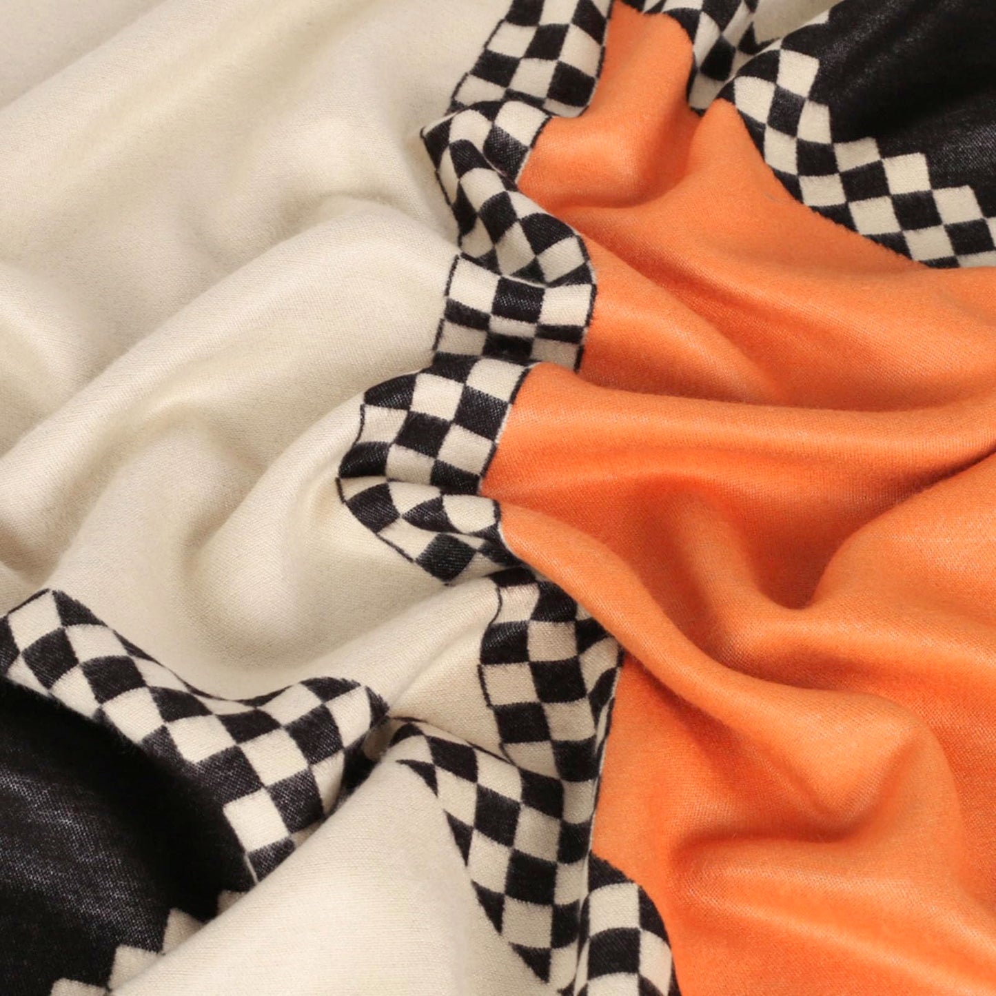 Aurolran Scarfs for Women Pashmina Silky Shawl Wrap for Evening Dressing Blanket Open Front Poncho Cape (SCF001-Beige-orange-horse)