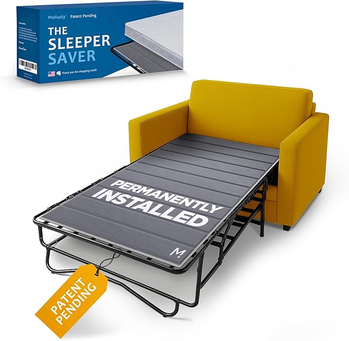 Meliusly Permanently Installed Sleeper Sofa Support Board (Twin Size - Patent Pending) Reinforced Wood Sofa Bed Support, Pull Out Couch Mattress Board, Sleeper Bar Shield, SleeperSaver