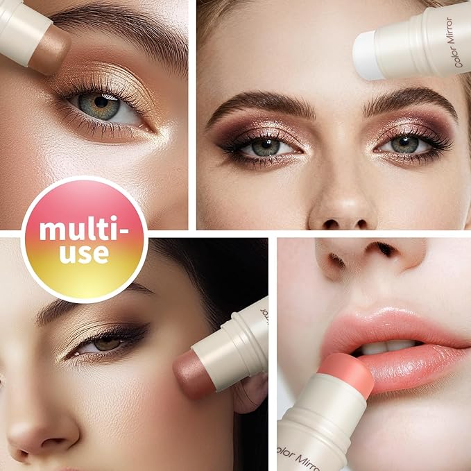Multi-Use Makeup Stick - Blush, Lipstick, Eyeshadow & Highlighter For All Skin, Buildable Color, Long-Lasting, Lightweight, Natural Soft Finish(28 Red Bean Matte), 0.158 oz