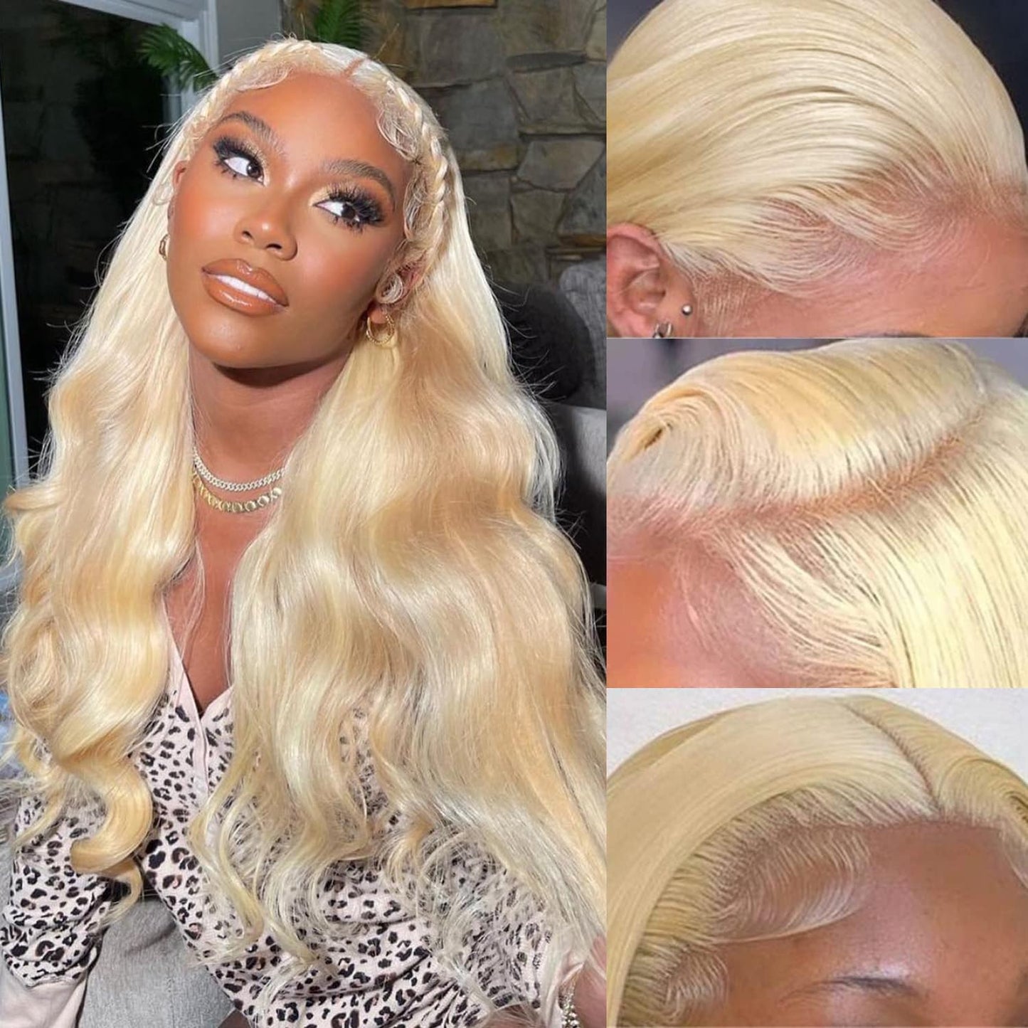 BZN 613 Lace Front Wig Human Hair 13x6 HD Transparent Body Wave 24 Inch Wigs 200 Density