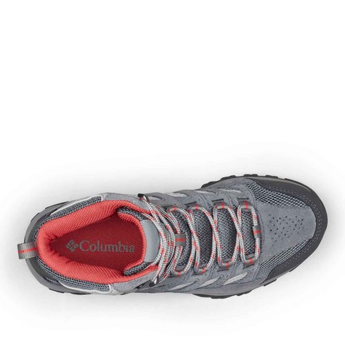 Columbia Womens Crestwood Mid Waterproof, Graphite/Daredevil, 9