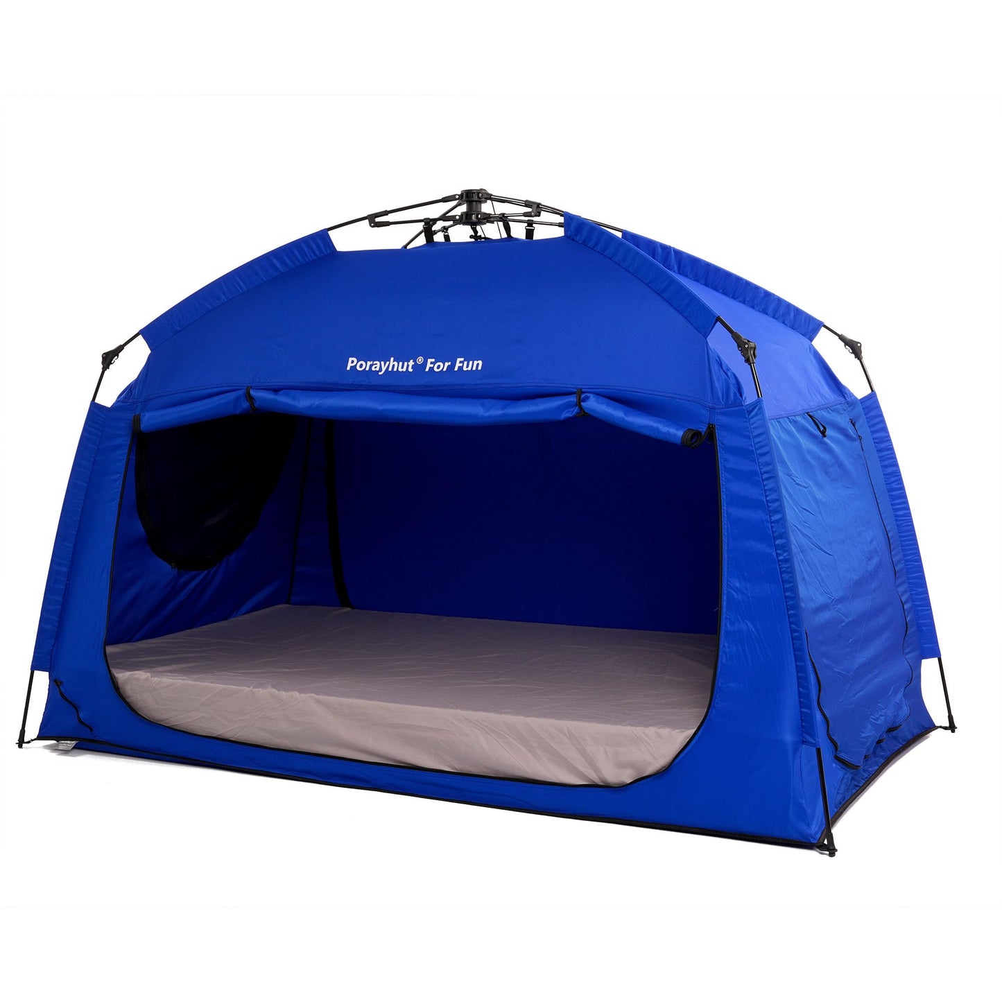 Indoor Instant Privacy Bed Tent for Sleeping,Quick Set-up Bed Canopies,Portable Bed Drapes with Large Space and 3 Doors (Blue, Full)