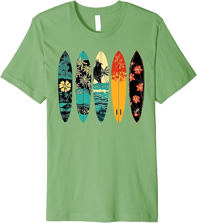 Hawaii Surfboarder lifestyle Beach Surfing Surf Summer Camps Premium T-Shirt