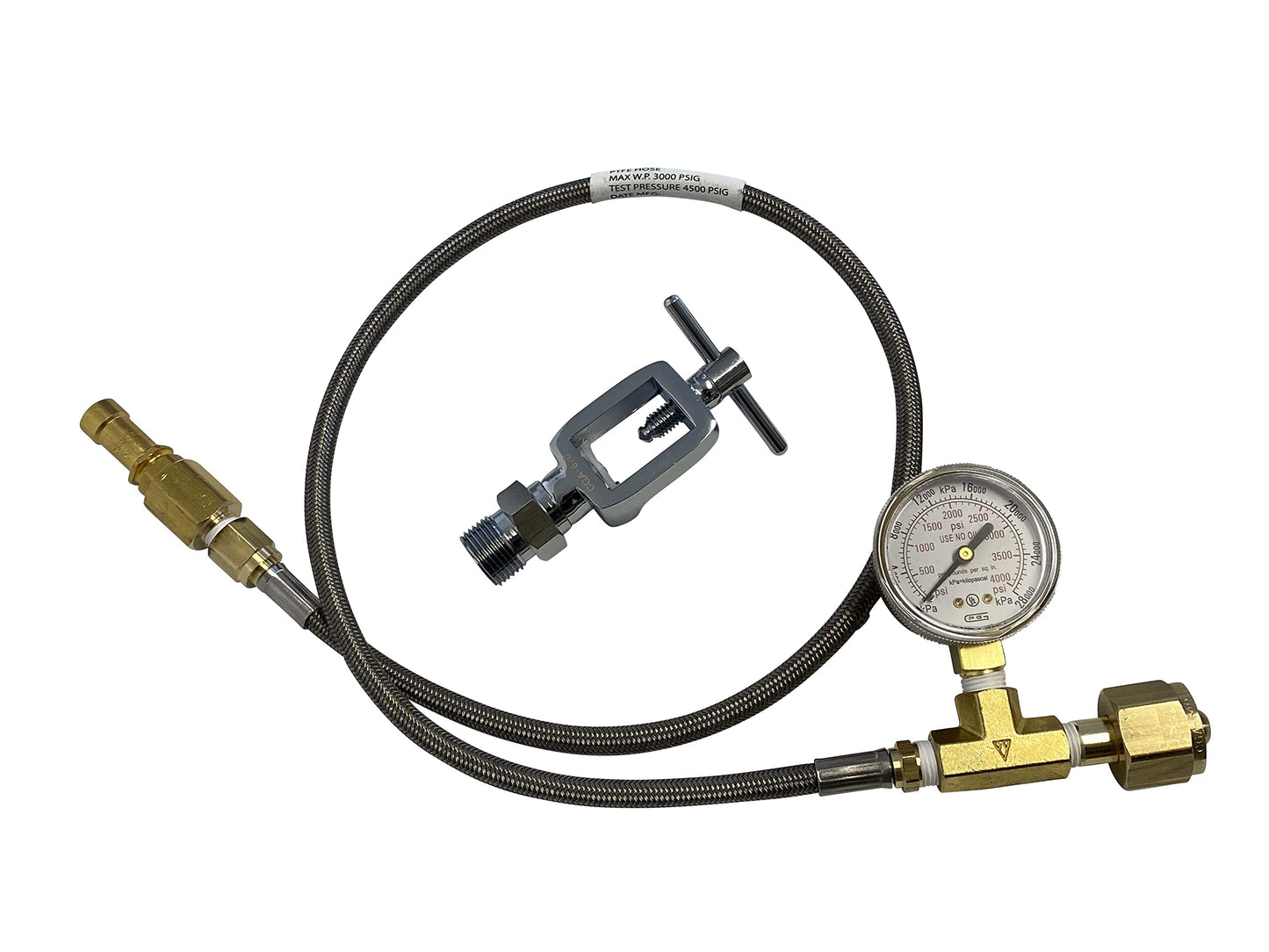 Oxygen Transfill Hose Adaptor for filling CGA540 & CGA870 small cylinders from home oxygen machine for Aviation Veterinary Medical Welding Gas Blowing