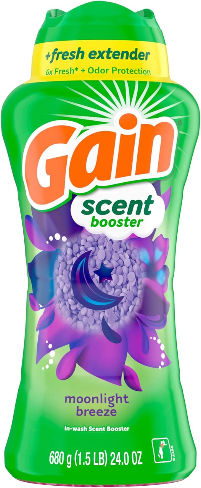 Gain In-Wash Laundry Scent Booster, Moonlight Breeze Scent, 24.0 OZ, Fresh Extender + Odor Protection