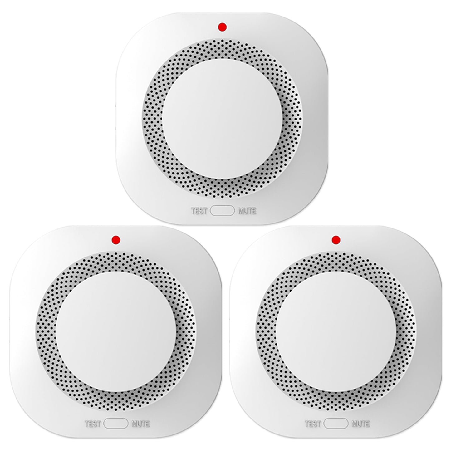 Photoelectric Smoke Detector Fire Alarm, Battery Operated, Smoke Alarm with Test Button & Low Battery Signal, LED Warning Light, 85-Decibel Alarm Sound, Easy Installation for Living Rooms and Bedrooms