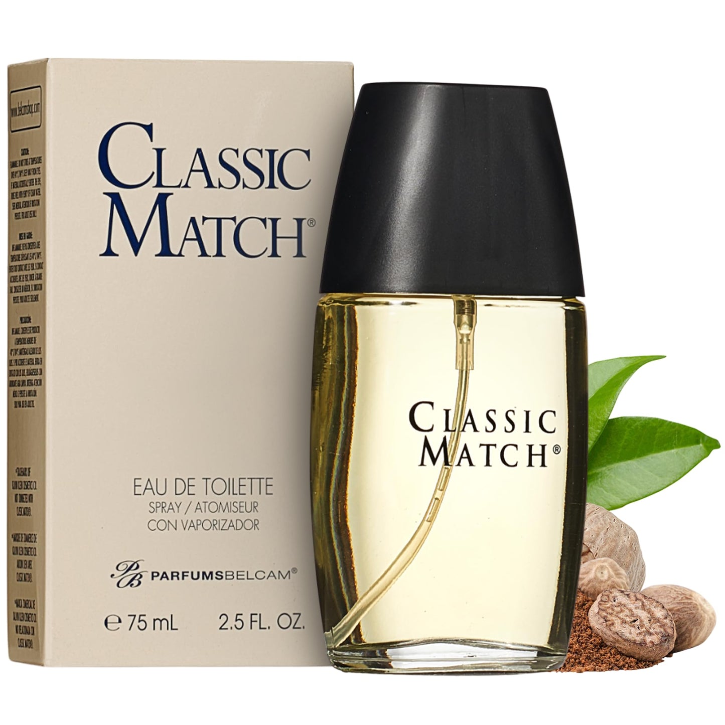 PB ParfumsBelcam Classic Match Eau de Toilette Spray for Men – Warm Oriental Scent with Bergamot, Nutmeg & Musk – Long-Lasting Cologne for Men, Affordable Luxury Signature Fragrance, 2.5 Fl Oz