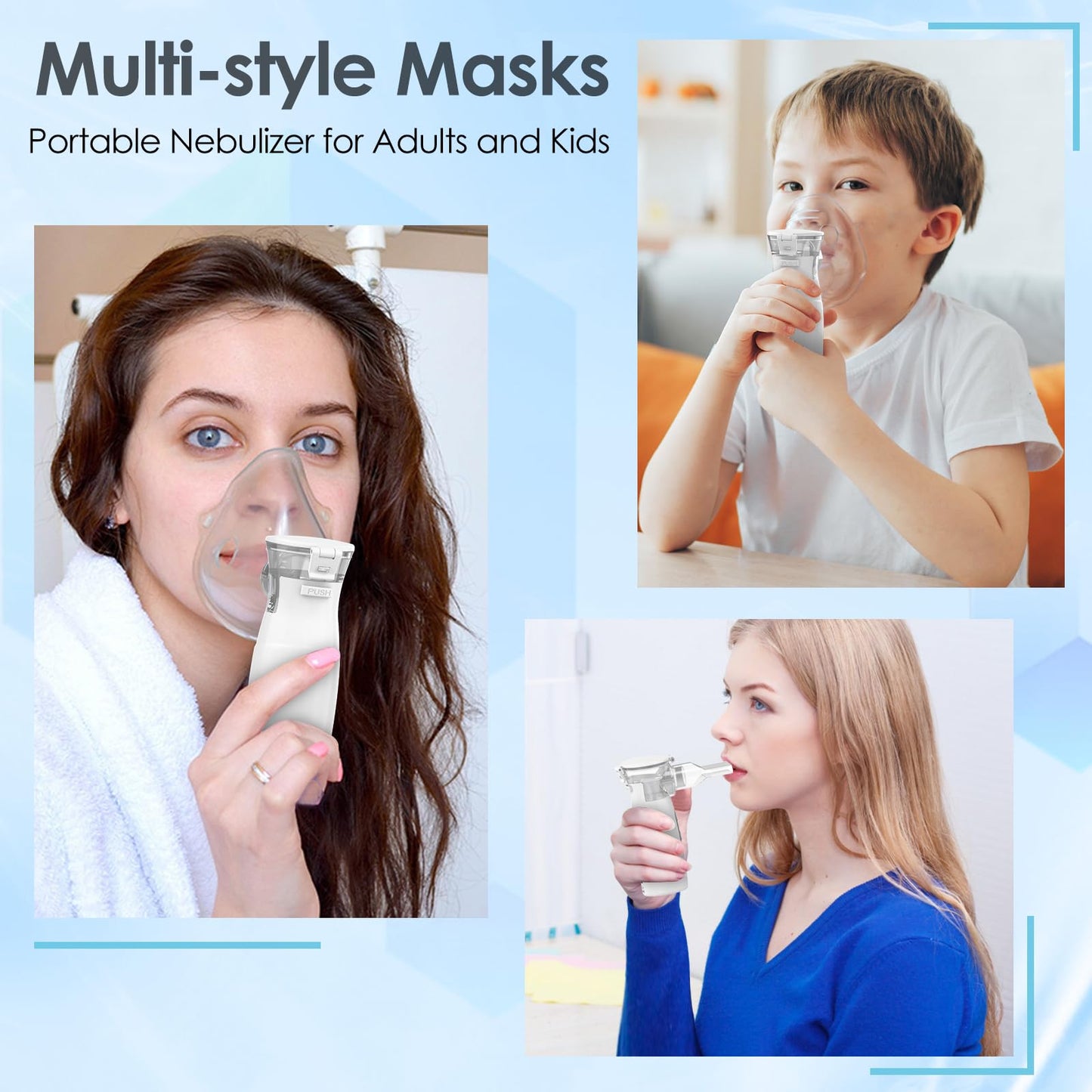 Ultrasonic Nebulizer, Model Ne-520 Portable Nebulizer for Adults and Kids, Nebulizer Machine with Two Modes and Self-Cleaning Function, Breathing Treatment Machine Nebulizer for Travel & Home
