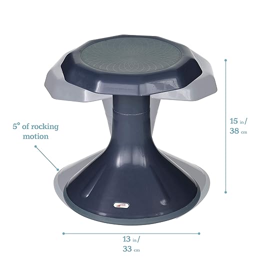 ECR4Kids ACE Active Core Engagement Wobble Stool, 15-Inch Seat Height, Flexible Seating, Navy