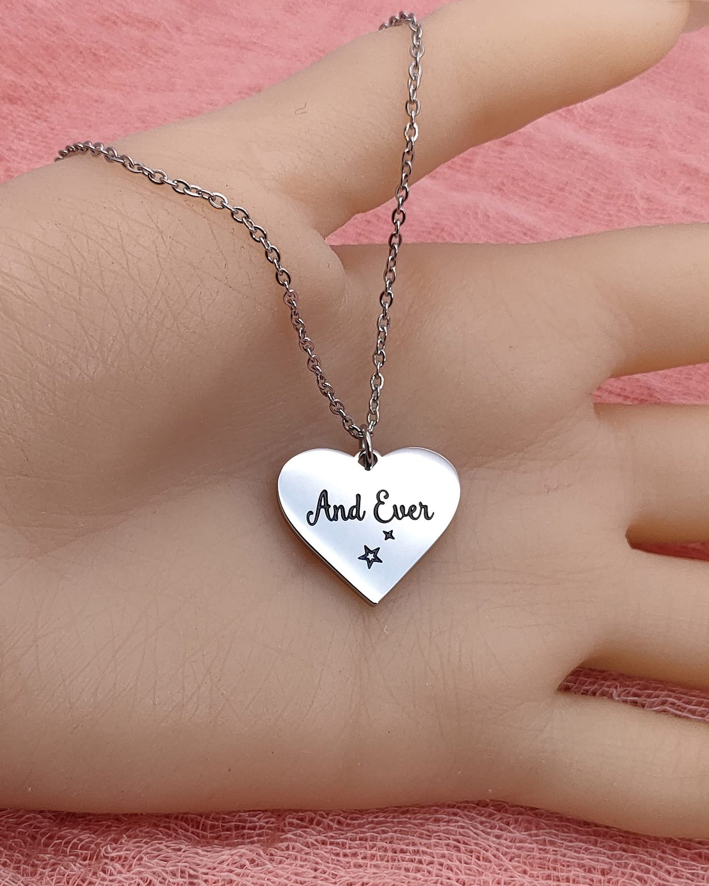 HOFOYA Sisters Necklaces for 4 Best Friends Forever and Ever Neckalce Set 4 BFF Necklace 4 Piece Charms & Pendants Clover of 4 f
