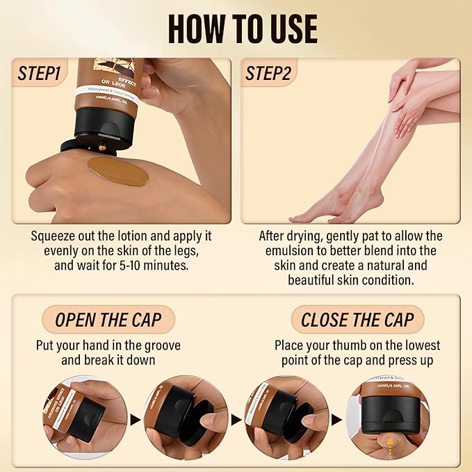 Legs Makeup Waterproof with Brush,No Transfer Body Concealer,Tattoo Cover Up Makeup Waterproof,Long Last Body Foundation for All Skin Tones,100ML (Medium)