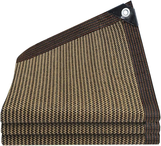 90% Mocha Shade Cloth, Sun Shade Canopy with Grommets for Patio, 8×12FT Shade Cloth for Garden Covers for Shade and Rain, ...