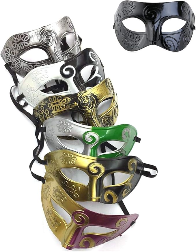RUSVNO Unisex Retro Masquerade Mask Mardi Gras Costume Party Masks