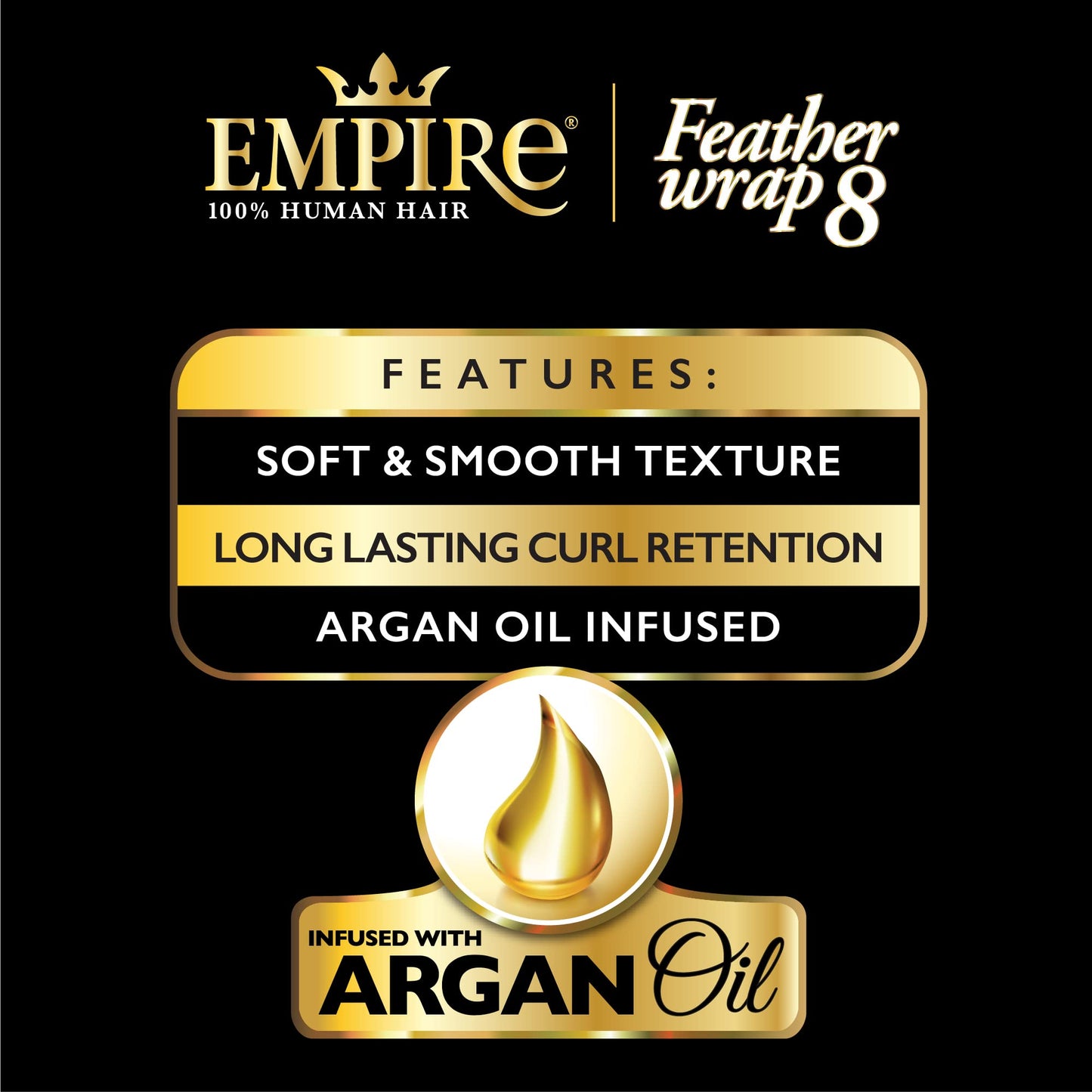 Sensationnel Empire bump weaving hairextension - feather wrap 8 inch human hair short bun weave styling (1B OFFBLACK)