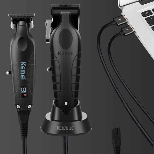 KEMEI Hair Clippers for Men, Professional Clippers and Trimmers Set, Cordless Zero Gap Trimmer for Men with LED Display, 11 Guide Combs, Mens Gifts…