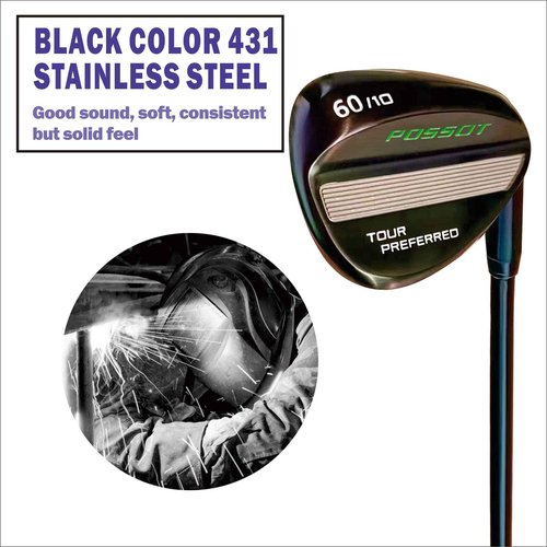 POSSOT Golf Wedge, 56 Sand Wedge Degree for Man and Women with Beautiful Black Colorful Finish