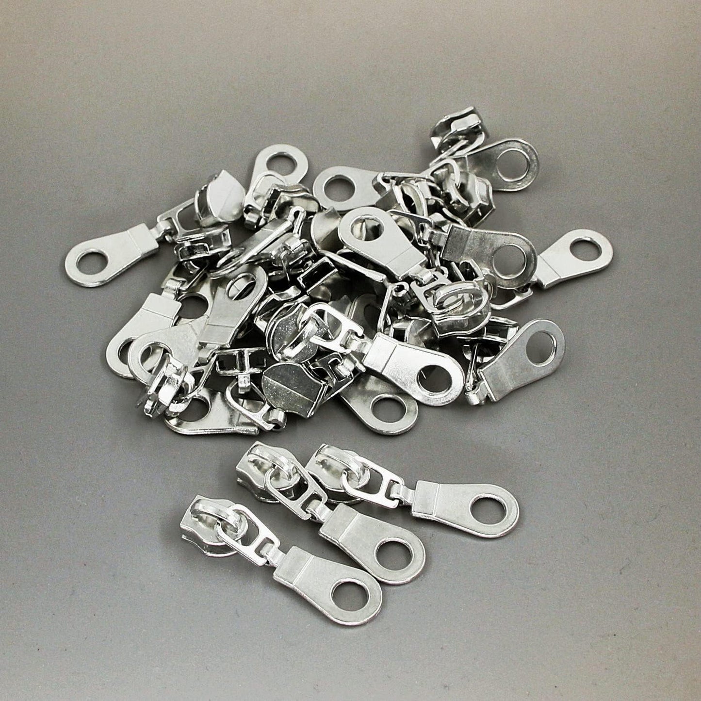 Leekayer #5 Metallic Nylon Coil Zippers by The Yard Rainbow Teeth Zipper Bulk 10 Yards Black Tape with 25pcs Silver Sliders for DIY Sewing Tailor Craft Bag(Black)