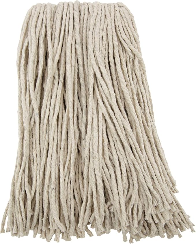 Boardwalk Premium Cut-End Wet Mop Heads, Cotton, 16oz, White, 12/Carton