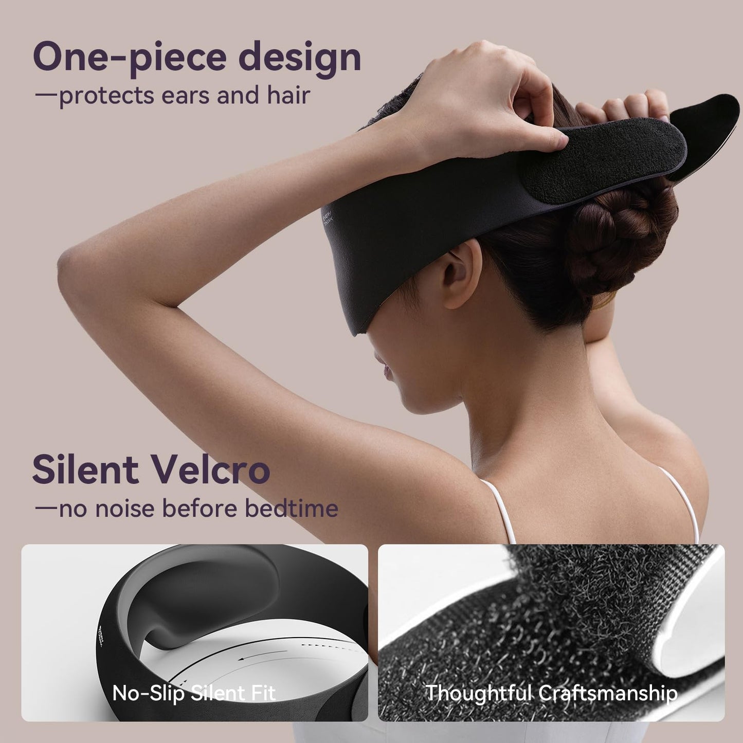 EVERY THINK Ultimate Comfort Sleep Mask for Side Sleepers - 3D Zero Pressure & 100% Light Blocking Eye Mask for Sleeping, Adjustable & Breathable for Women Men, Travel Essentials (Black)