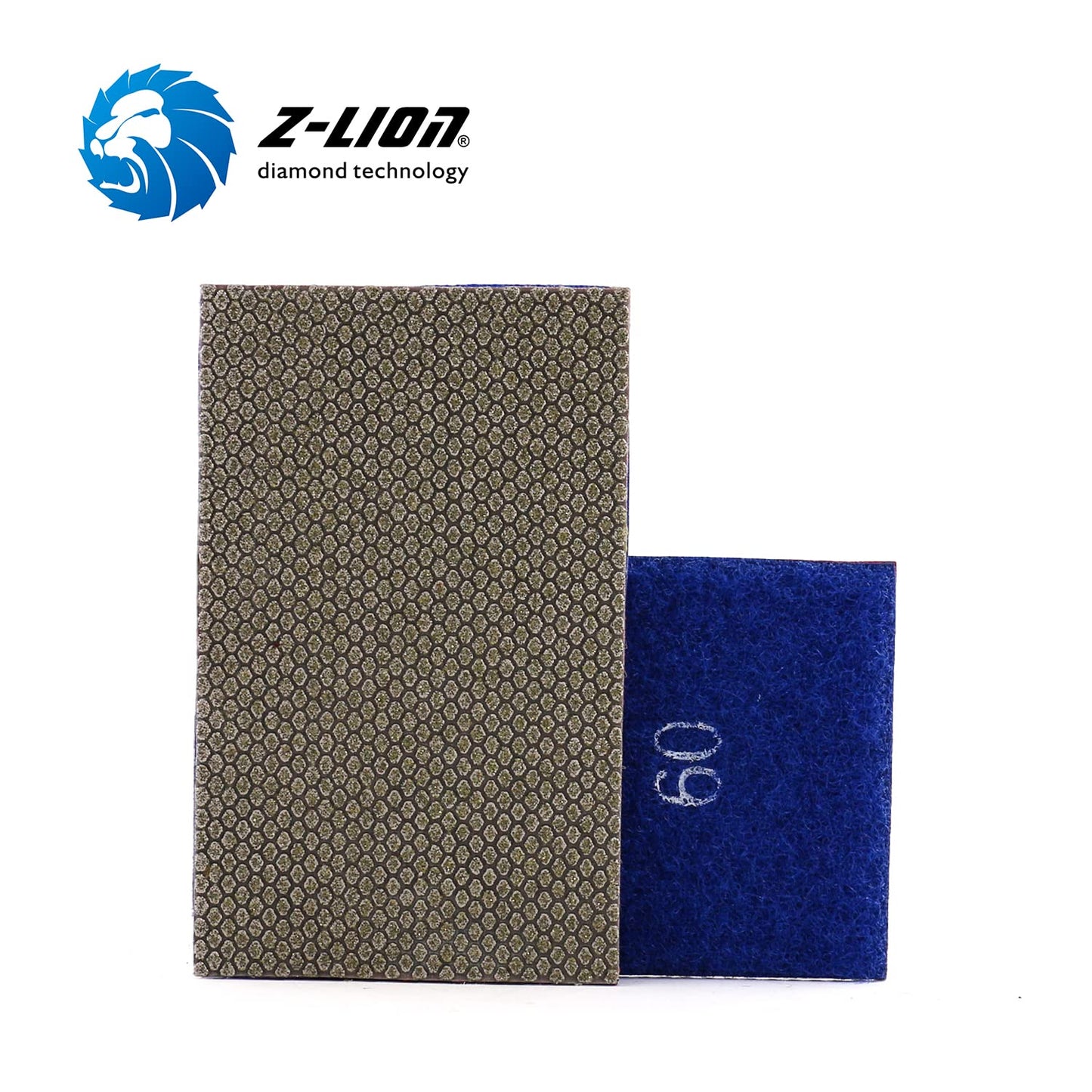 Z-Lion Diamond Abrasive Paper Sheets 60 Grit Diamond Sandpaper Nylon Back for Grinding Stone Glass Ceramic(1 Pcs)