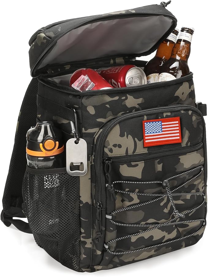 Tactical Backpack Cooler, 25L Cooler Backpack Insulated Leak-Proof, Heavy Duty Large Lunch Backpack, Waterproof Ice Chest ...