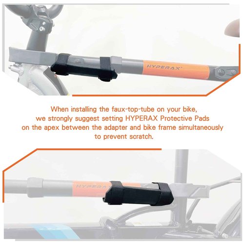 HYPERAX Special Combo - Step Thru Adapter with Protective Pads for Ebikes MTB and Step-Thru Ebike