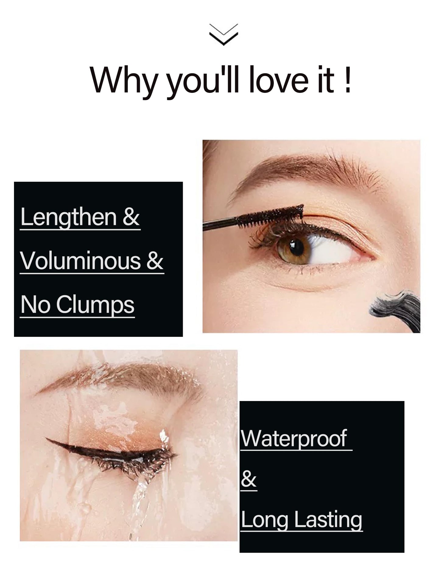 Brown Mascara for Fine Short Lash & Older Women & Mulit-layered Lashes, Ultimate Length Volumizing Lower Bottom Lashes Mascara,