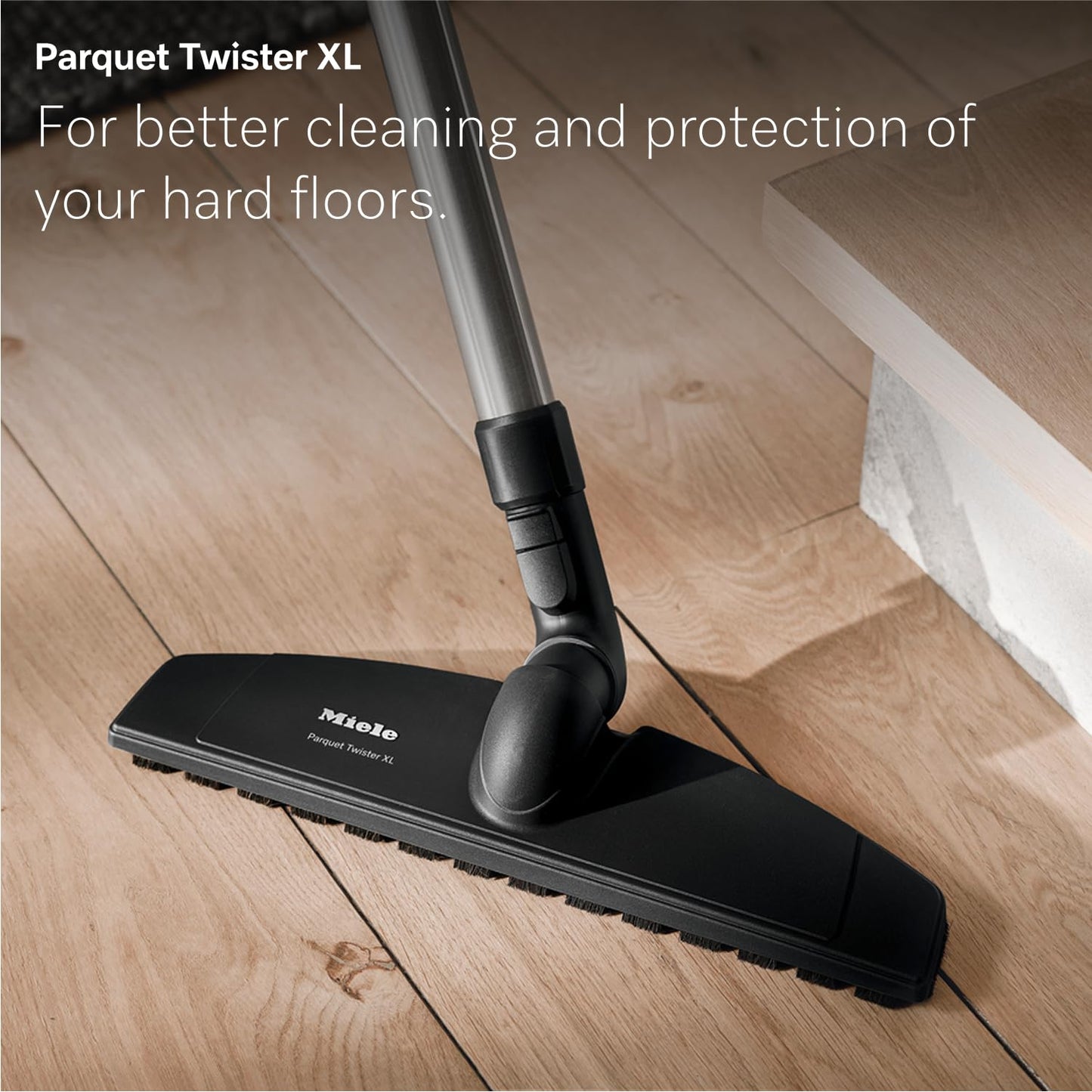 Miele M1 Parquet XL Bagged Canister Vacuum - High Suction Power for Hard Floors, Brilliant White, Model 12704680