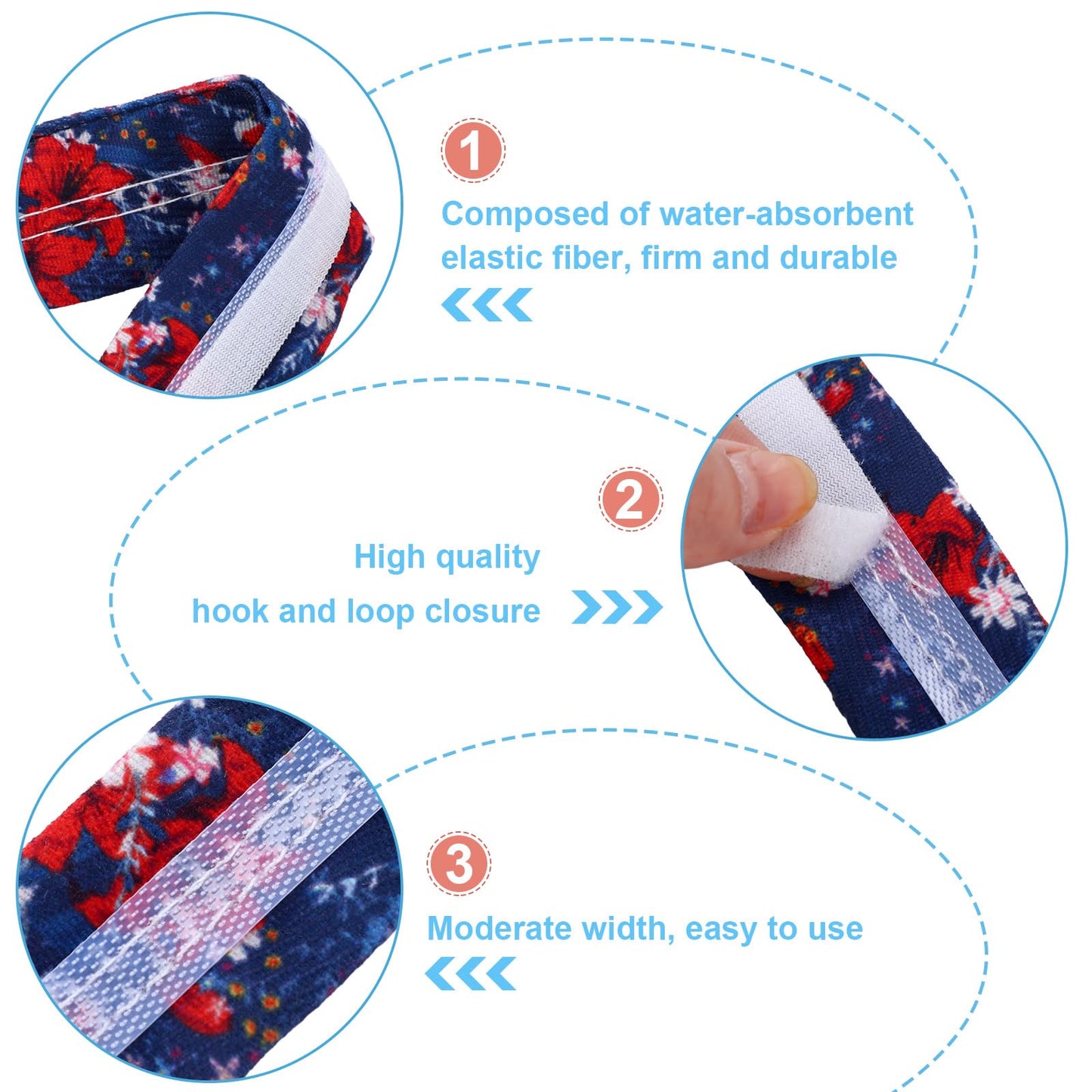 Geiserailie 21 Pcs Tracheostomy Tube Holder Adjustable Tracheostomy Supplies Tube Holder Soft Reusable Tracheostomy Care Kits for Men and Women, One Size Fits Most People