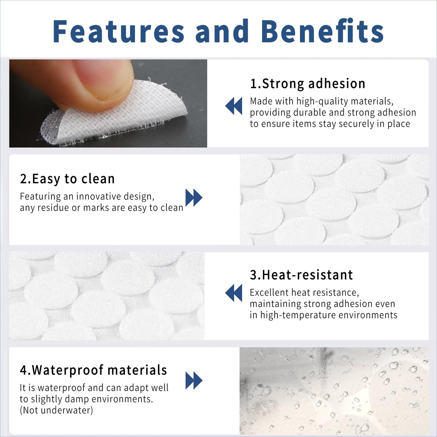 VBHHY Self Adhesive Dots, 200 Pcs(100 Pair Sets) 1 Inch Diameter Strong Self Adhesive Dots Nylon Sticky Back Specie Hook Loop Strips, Small Circle Dots Stickers Tapes, White