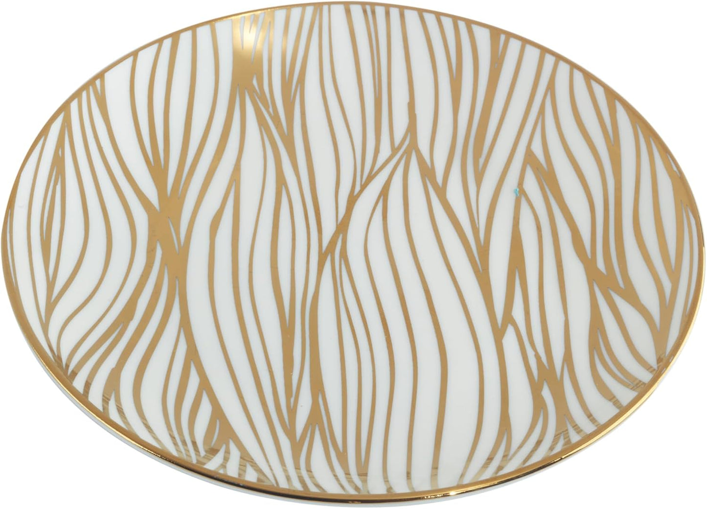 Certified International Matrix Gold Plated 6" Luncheon/Canape Plates, Set of 6 Assorted Designs