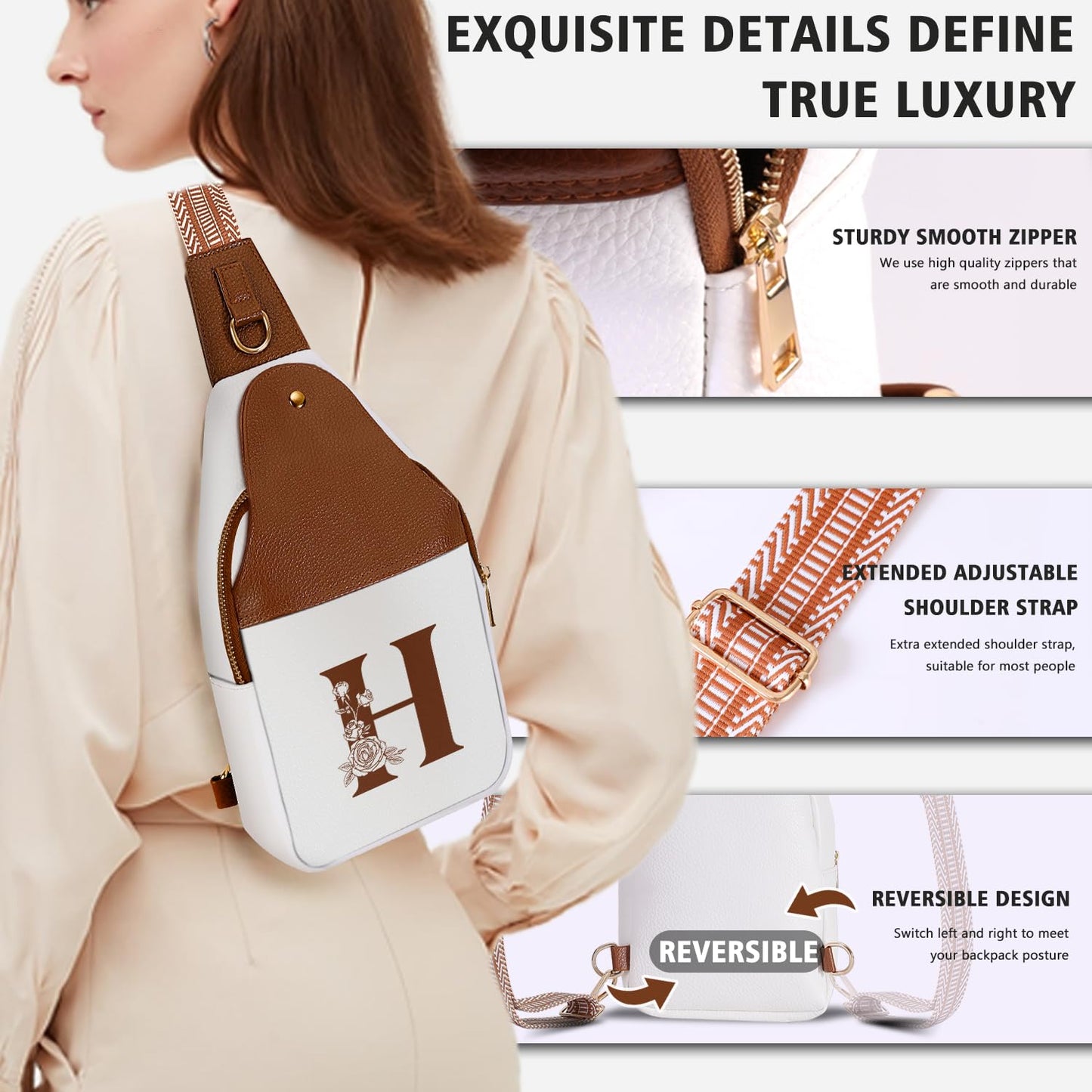 Letter Women Crossbody Bag Sling Shoulder Purses Cross Body Chest Female Friend Friendship Happy Birthday Gift Ideal Close Bff Stuff Bestie Soul Sister Long Distance Custom Cute Christmas Xmas Present