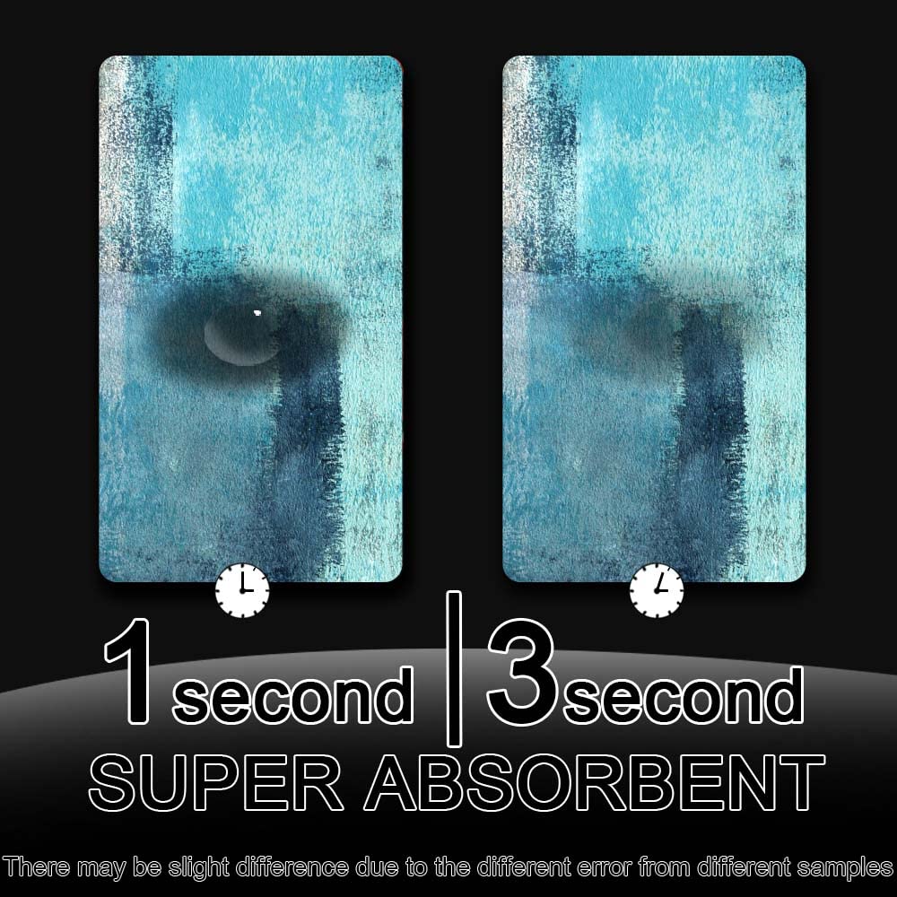 ZHUZHISHAN Bath Mat Rug,Blue oceanNon Slip Quick Dry Super Absorbent Thin Bathroom Rugs Fit Under Door-Easy to Clean Bathroom Floor Mats-Shower Rug for Shower Sink Bathtub(16" x 24"in)